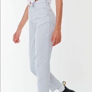 BDG high waisted straight jeans, striped